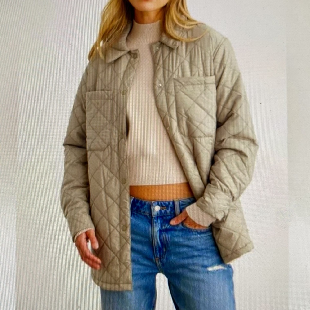 Dynamite Quilted Shacket - Small